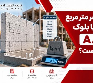 وزن هر متر مربع دیوار با بلوک AAC